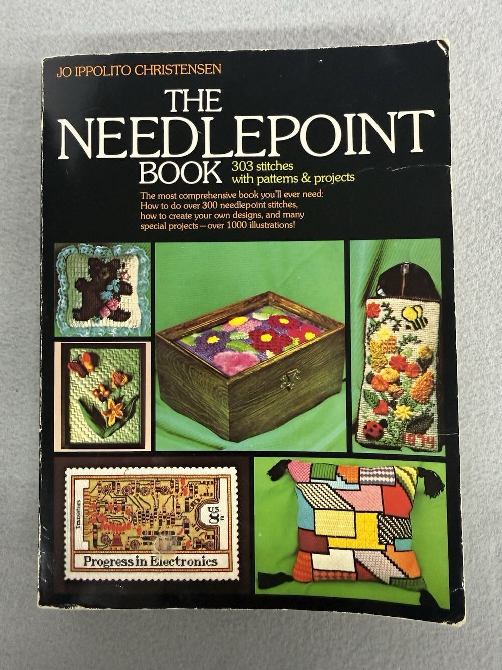 SIGNED The Needlepoint Book Jo Ippolito Christensen Autographed Inscribed 1992
